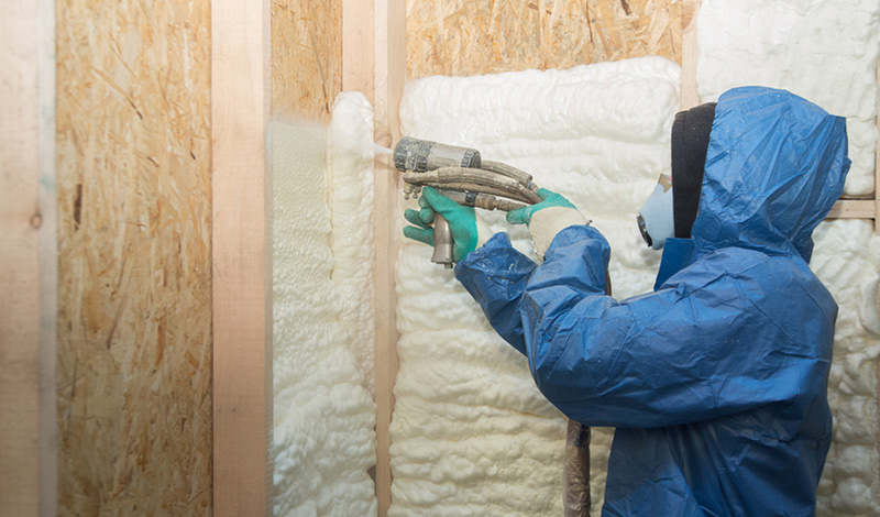Spray foam insulation